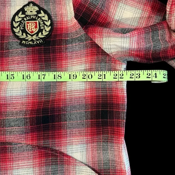 Polo by Ralph Lauren Red Plaid button down shirt size XL - Picture 5 of 8